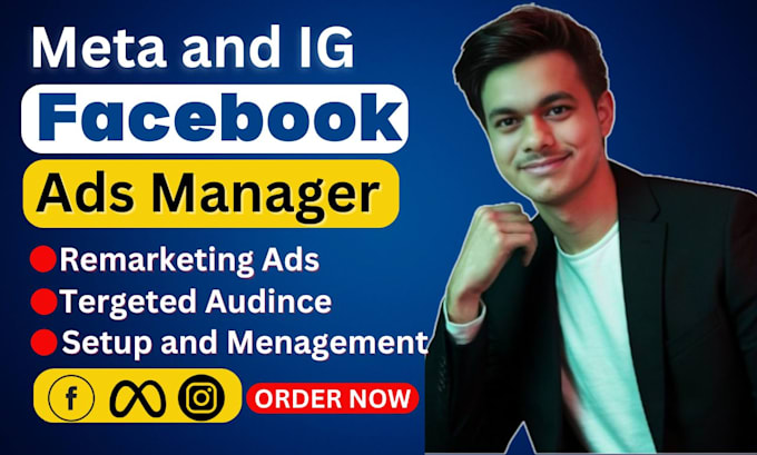 Gig Preview - Run facebook remarketing meta ads manager and profitable fb advertising