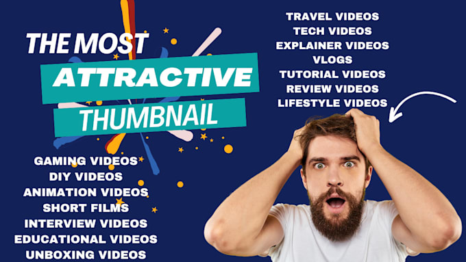 Gig Preview - Create eye catching youtube thumbnails that boost your views