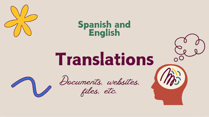 Gig Preview - Translate english and spanish  documents websites audios, etc