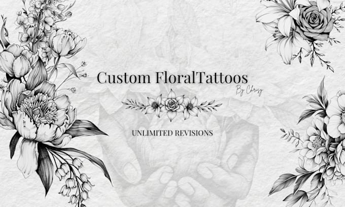 Bestseller - create custom floral tattoo designs