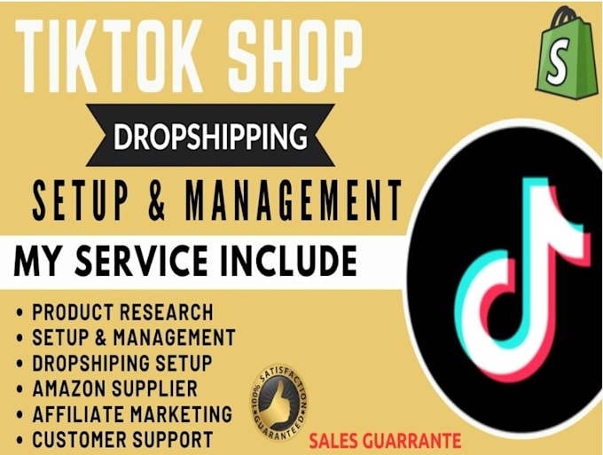 Gig Preview - Setup tiktok shop usa tiktok shop etsy store shopify store design dropshipping