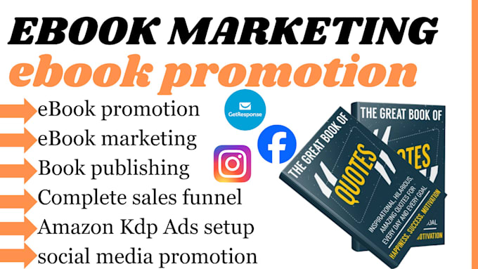 Gig Preview - Social media ebook marketing sales funnel, ebook promotion, kdp book publishing