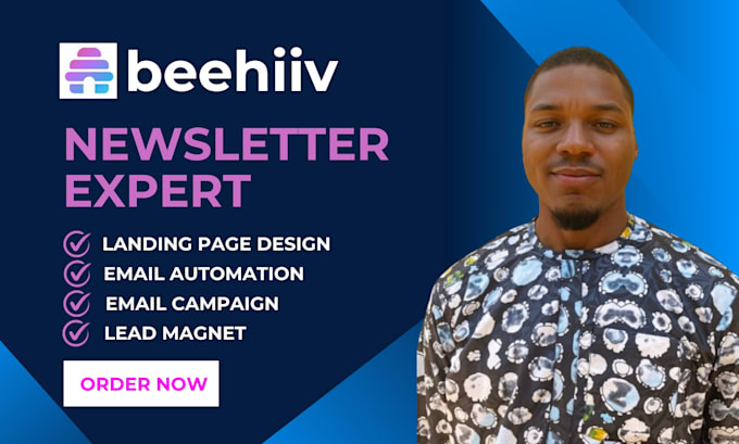 Gig Preview - Setup beehiiv account beehiiv newsletter template design beehive landing page