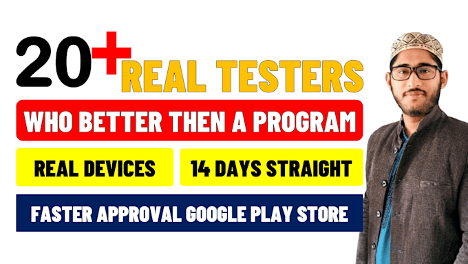 Bestseller - provide 20 testers for 14 day pre release app testing