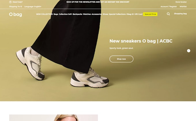 Gig Preview - Create bag website , wix website, fashion bag, backpack, shoes , shopify store