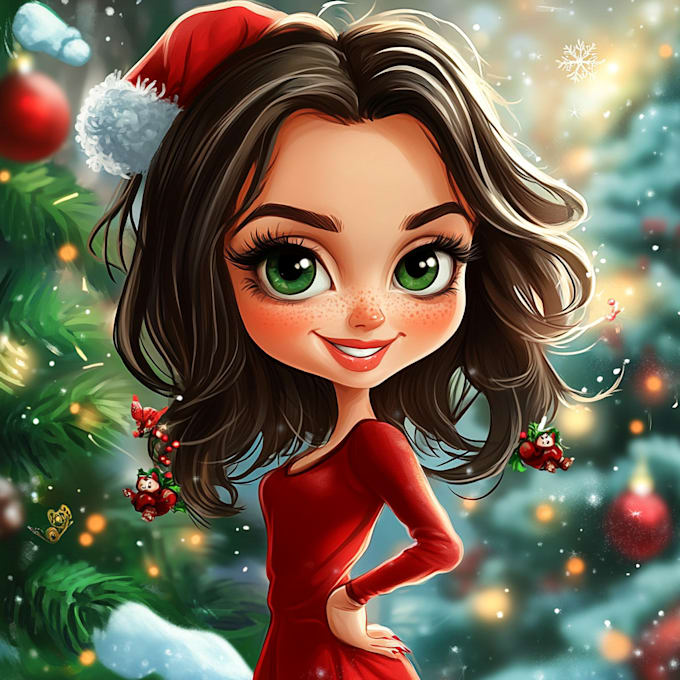 Gig Preview - Create your unique christmas caricatures