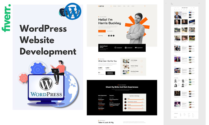 Gig Preview - Build responsive wordpress website design company, agency, business