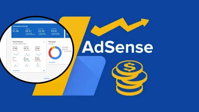 Gig Preview - Approve your domain with google adsense fix bug error ezoic account monetization