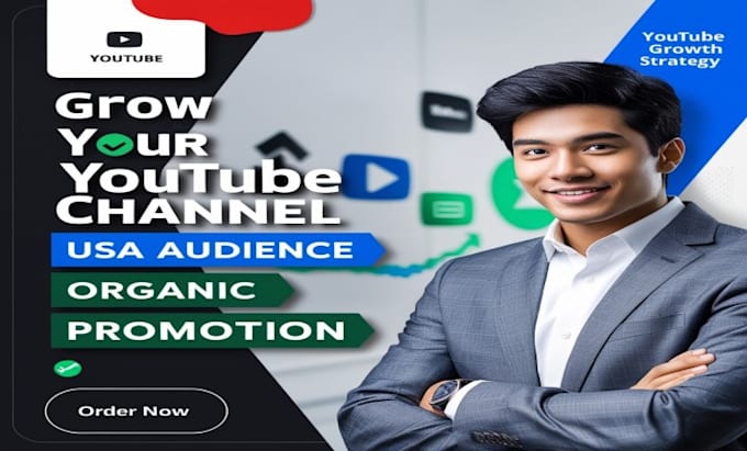 Gig Preview - Grow your youtube channel video subscription with USA audience, viewer promotion