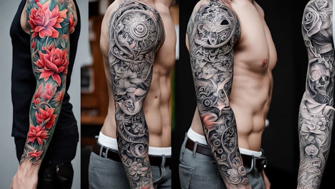 Gig Preview - Create custom tattoo design, tattoo sleeve