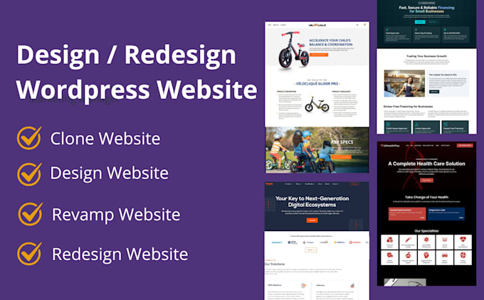 Gig Preview - Design, redesign or clone wordpress website or blog superfast