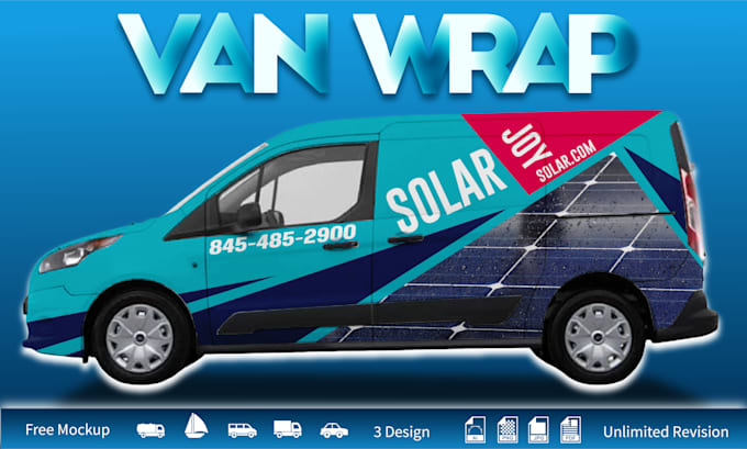 Gig Preview - Customize vehicle vinyl wrap for van and truck design