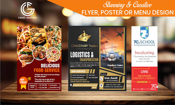 Bestseller - design a flyer, brochure , poster, or menu card graphic