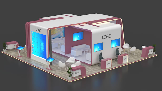 Gig Preview - Render your 3d exhibiton booth