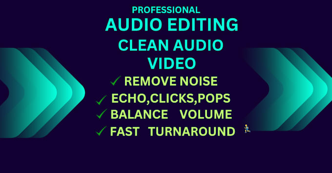 Gig Preview - Professionally edit and enhance audio from your video files and podcasts