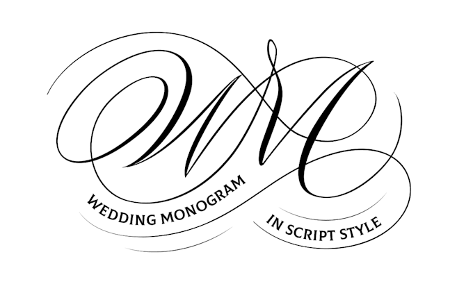 Gig Preview - Classic wedding monogram in script style