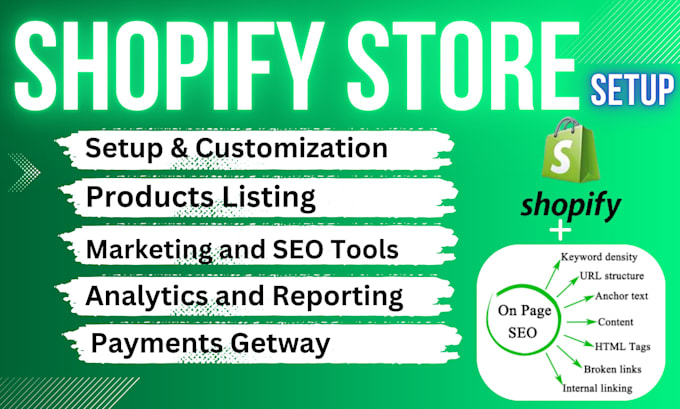 Gig Preview - Create a professional shopify store with on page SEO