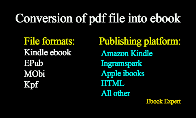 Gig Preview - Convert pdf file into kindle ebook