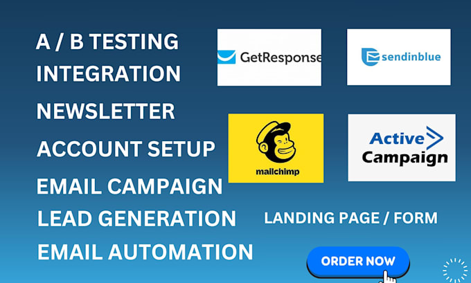 Gig Preview - Setup manage integrate activecampaign mailchimp automation email marketing CRM