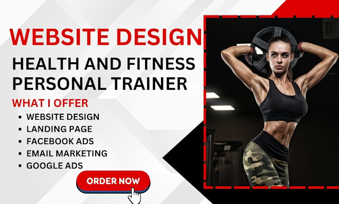 Gig Preview - Design a fitness, gym membership, workout or personal trainer website