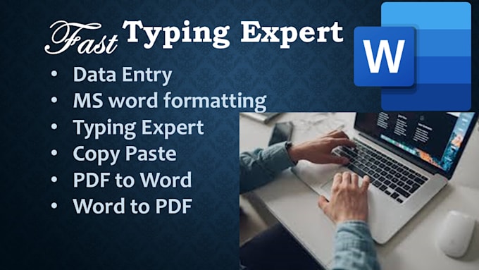 Bestseller - do microsoft word, data entry typing, copy paste, formatting