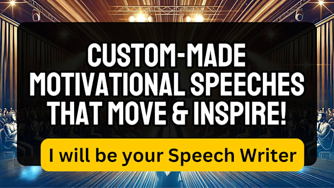 Gig Preview - Write a powerful, engaging motivational speech for you