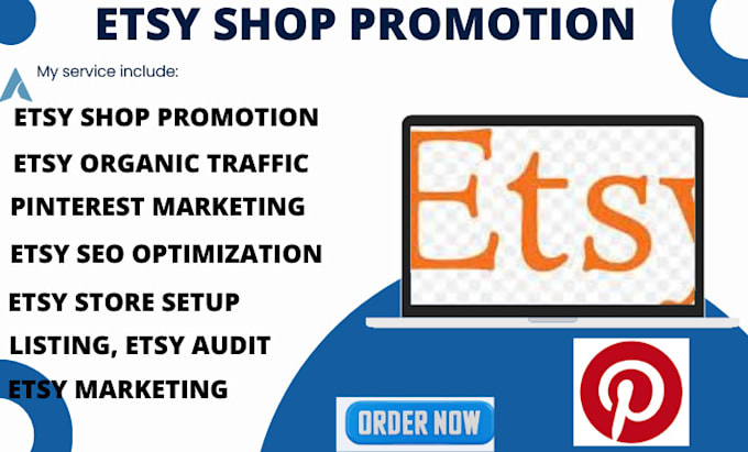 Gig Preview - Promote your etsy store boost etsy store traffic pinterest marketing