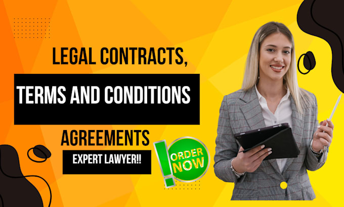 Gig Preview - Be your lawyer to write , legal contracts, agreements nda, terms and conditions,