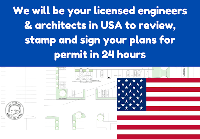 Gig Preview - Be your licensed engineer, architect, stamp, sign plans in 24hrs for city permit