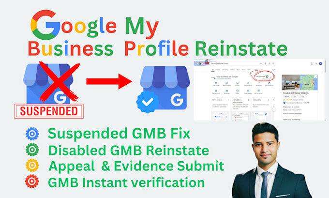 Gig Preview - Fix or reinstate your suspended and disabled google business profile