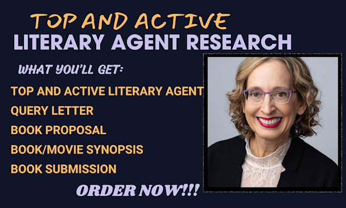 Gig Preview - Find top active literary agent, write query letter, book proposal and synopsis