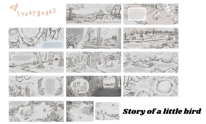 Gig Preview - Draw storyboard comics storyboard panels illustration