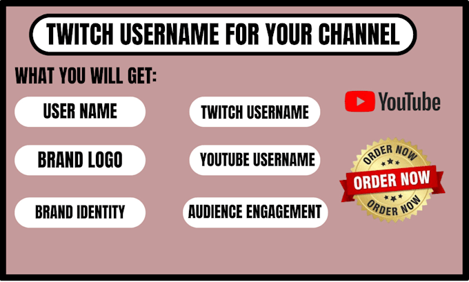 Bestseller - look for a unique twitch username for your channel for business name