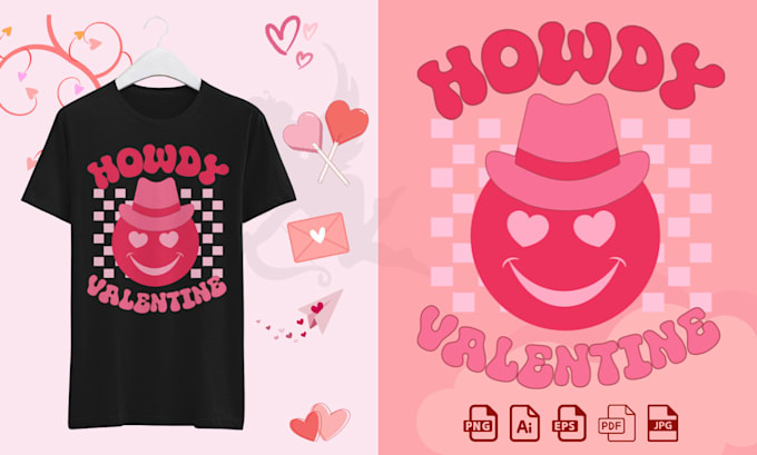 Gig Preview - Create valentines day tshirt design for pod and etsy