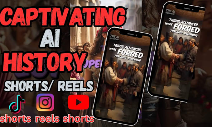 Gig Preview - Create ai youtube history shorts ai reels ai shorts