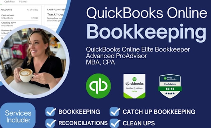 Gig Preview - Do accounting, bookkeeping in quickbooks online, xero, excel