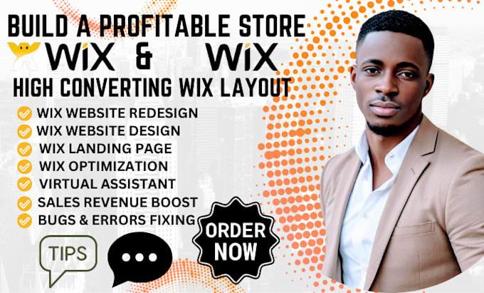 Gig Preview - Build wix website redesign edit fix wix design wix seo landing page, USA,UK,uae