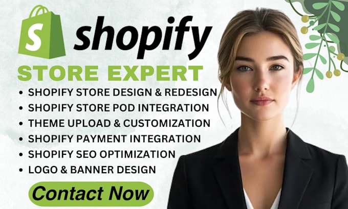 Gig Preview - Shopify redesign expert shopify website design shopify website redesign expert