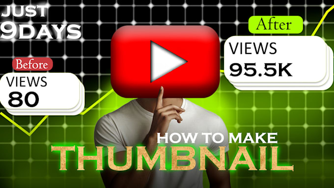 Gig Preview - Design attractive clickbait amazing youtube thumbnail in 3hr