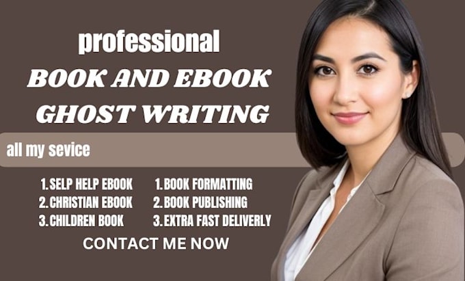 Gig Preview - Be your ebook writer, ebook ghostwriter, ghostbook writer, book writer