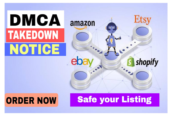 Gig Preview - Takedown report copyright products amazon,shopify,ebay,etsy,walmart under dmca