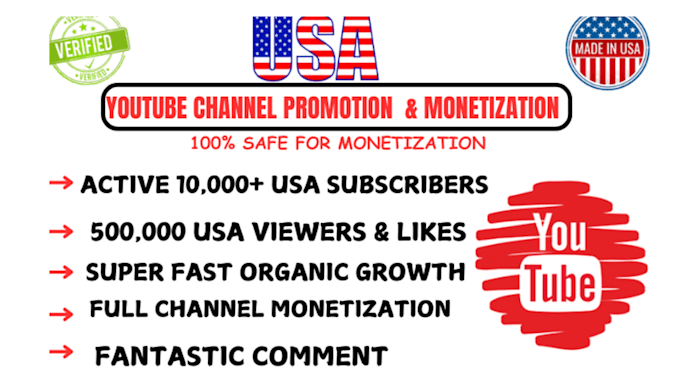 Gig Preview - Usa youtube video promotion USA channel marketing