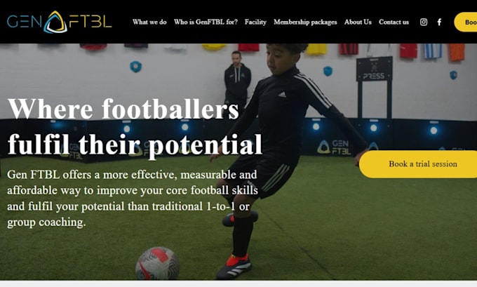 Gig Preview - Create football academy, soccer academy website, academy website using wordpress