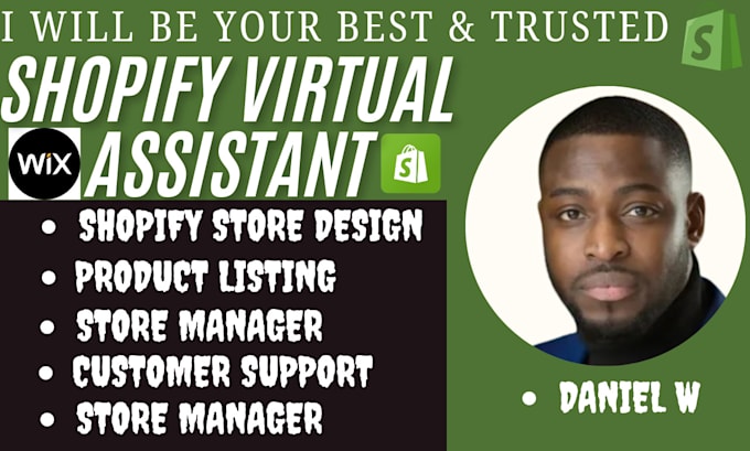 Gig Preview - Be your shopify virtual assistant shopify manager shopify marketing