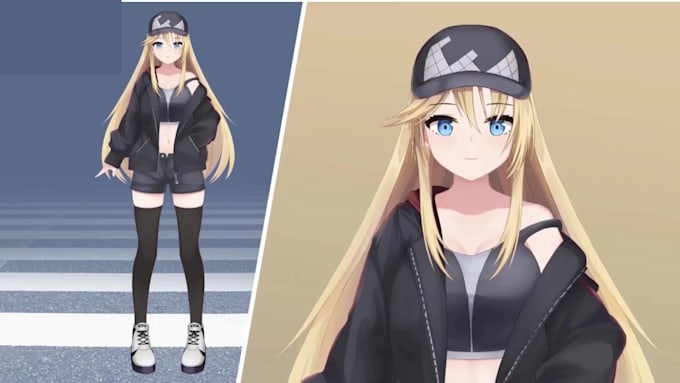 Gig Preview - Draw and rig live2d vtuber model, 2d vtuber model, 2d vtuber design, live2d