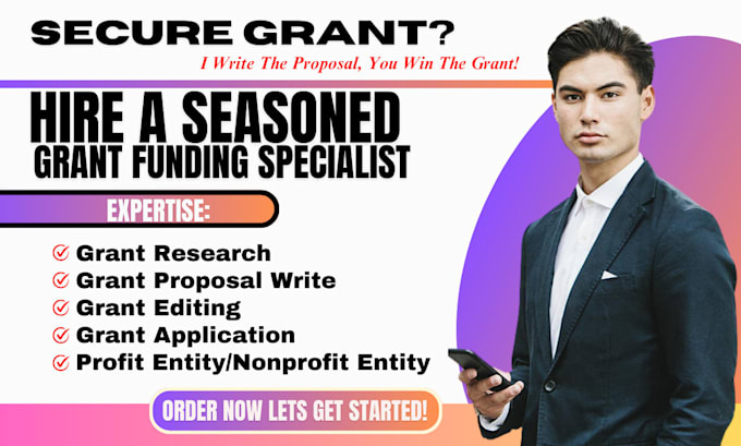 Gig Preview - Do grant research write winning grant proposal grant application, for startups