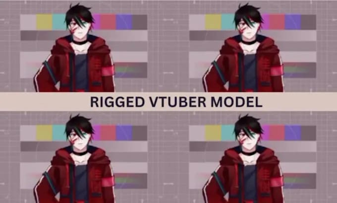 Gig Preview - Draw animate and rig vtuber model anime oc art live 2d for streaming