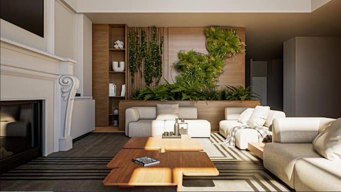 Gig Preview - Render photorealistic 3d cgi interior design, revit rendering, bim architecture