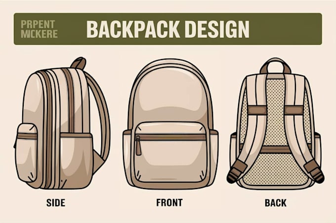 Gig Preview - Design bag tech pack handbag, backpack, tote, wallet and luggage design