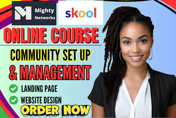 Gig Preview - Set up skool online community, circle so mighty network management skool maestro